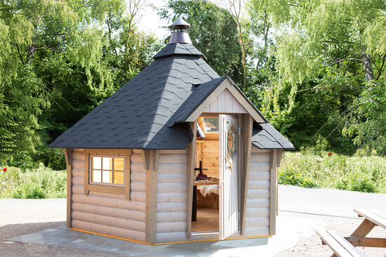Typisch finnische Grillkota aus Holz von Finnhaus Wolff